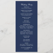 ネイビーブルー航海のいかりモダン結婚ズ プログラム (裏面)