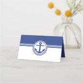 ネイビーブルー航海のいかり披露宴座席表 プレイスカード (裏面)