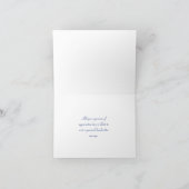 ネイビーブルー航海のいかり結婚ズサンキューカード サンキューカード (内部)