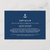 ネイビーブルー航海のいかり結婚ズ詳細 エンクロージャーカード (正面)