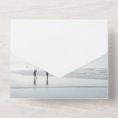 ネイビーブルー航海のいかり結婚ズ オールインワン招待状 (裏面)