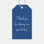 ネイビーブルー航海のいかり結婚式の引き出物ギフトラベル ギフトタグ (裏面)