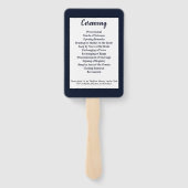 ネイビーブルー航海のいかり結婚式 プログラム ハンドファン (裏面)