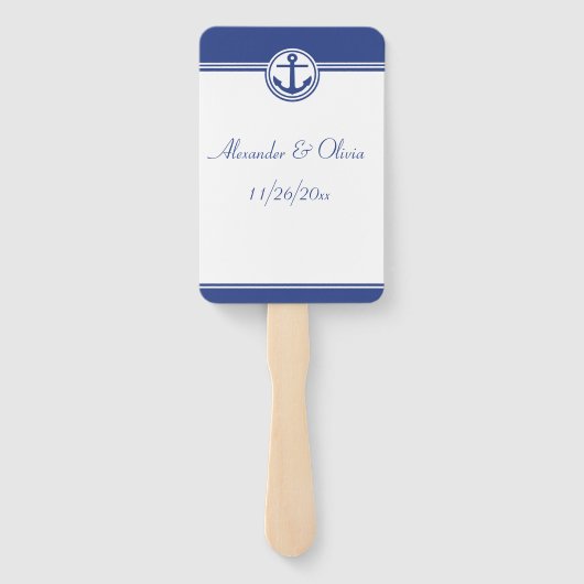 ネイビーブルー航海のいかり ハンドファン (裏面)