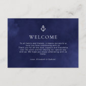 ネイビーブルー航海ののタイムラ結婚イン・エンクロージャ・カード エンクロージャーカード (正面)