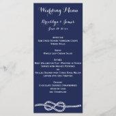 ネイビーブルー航海ののメ結婚ニュー・カード・ノット メニュー (正面)