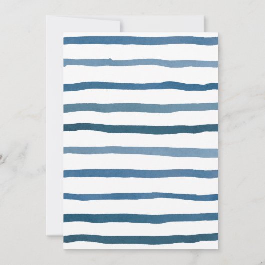 ネイビーブルー航海ののリハ結婚ーサルディナー 招待状 (裏面)