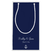 ネイビーブルー航海のの結婚抱き枕小 スモールペーパーバッグ (正面)