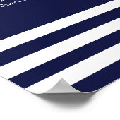 ネイビーブルー航海のシーティングプランいかり ポスター (角)