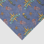 ネイビーブルー航海のスターカスタム文字マリン 薄葉紙 (詳細)