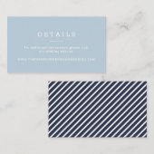 ネイビーブルー航海のストライプのWebサイト挿入 エンクロージャーカード (正面/裏面)