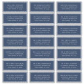 ネイビーブルー航海のス結婚ゲスト住所 シール (正面)