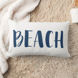 ネイビーブルー航海のビーチハウス ランバークッション