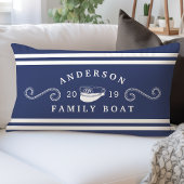 ネイビーブルー航海のファミリーボートボート船長 ランバークッション