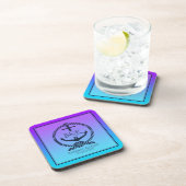 ネイビーブルー航海のボートいかりオンパープル&ブルー コースター (右側)