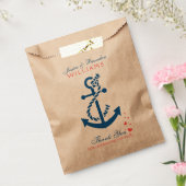 ネイビーブルー航海のボートいかり及びロープ フェイバーバッグ (封をした状態)