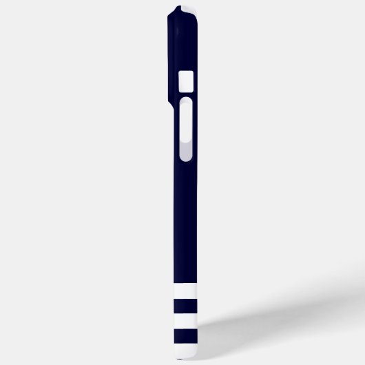 ネイビーブルー航海のロープといかりモノグラムの Case-Mate iPhoneケース (裏面 / 左)