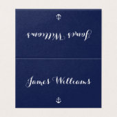 ネイビーブルー航海の折り畳み場所設定カード (外部フラット)