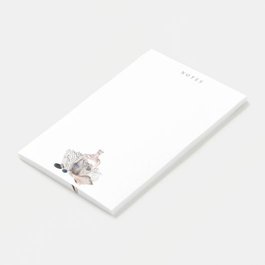 ネイビーブルー航海の海シェルのボトル ポストイット (アングル)