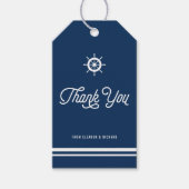 ネイビーブルー航海のHelmのスクリプトに感謝 ギフトタグ (正面)