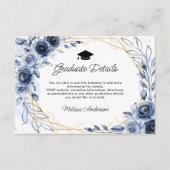 ネイビーブルー花院生詳細 エンクロージャーカード (正面)