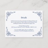 ネイビーブルー華美スワール詳細エンクロージャカード | エンクロージャーカード (正面)