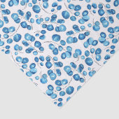 ネイビーブルー葉オンホワイト 薄葉紙 (詳細)