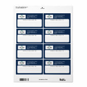 ネイビーブルー親切にロゴ出荷に配信 ラベル (フルシート)