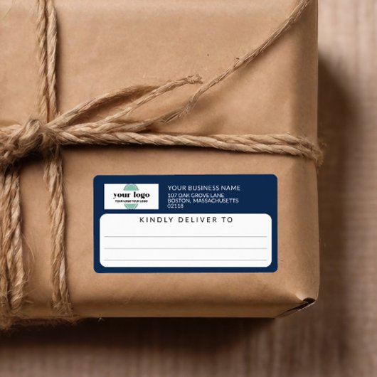 ネイビーブルー親切にロゴ出荷に配信 ラベル