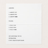 ネイビーブルー赤面ガーデンホームステイベッド&ブレックファースト 名刺 (内部フラット)