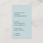 ネイビーブルー赤面ガーデンホームステイベッド&ブレックファースト 名刺 (裏面)