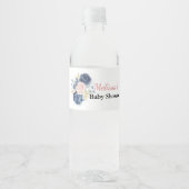 ネイビーブルー赤面ピンクカスタムフローラ ペットボトルラベル (正面)