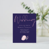 ネイビーブルー赤面ピンクロセゴ結婚ルドの予算 (スタンド正面)