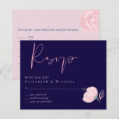 ネイビーブルー赤面ピンクロゼゴ結婚ルドバジェット (正面/裏面)