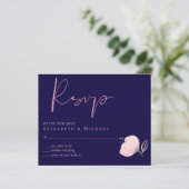 ネイビーブルー赤面ピンクロゼゴ結婚ルドバジェット (スタンド正面)