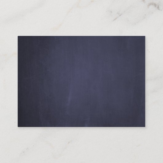 ネイビーブルー赤面ピンクローズシック結婚式RSVP エンクロージャーカード (裏面)