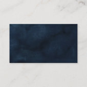 ネイビーブルー赤面ピンクローズジオメトリック願い井戸 エンクロージャーカード (裏面)