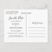 ネイビーブルー赤面ピンクローズストリングライト写真 案内ポストカード (裏面)