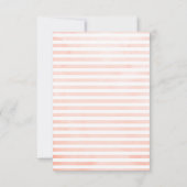 ネイビーブルー赤面ピンクローズボホウェディングRSVP 出欠カード (裏面)