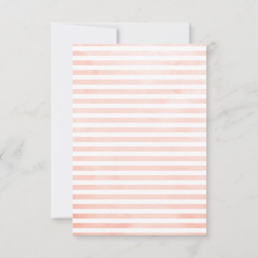 ネイビーブルー赤面ピンクローズボホウェディングRSVP 出欠カード (裏面)