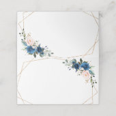 ネイビーブルー赤面ピンクローズボホジオメトリック結婚ス プレイスカード (外部開封)