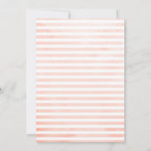 ネイビーブルー赤面ピンクローズボホジオメトリック結婚ス 招待状 (裏面)