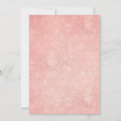 ネイビーブルー赤面ピンクローズボホブライダルシャワー 招待状 (裏面)