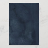 ネイビーブルー赤面ピンクローズボホリハーサルディナー 招待状 (裏面)