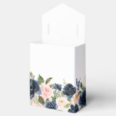 ネイビーブルー赤面ピンクローズボー結婚ホズ フェイバーボックス (オープン)