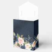 ネイビーブルー赤面ピンクローズボー結婚ホズ フェイバーボックス (オープン)