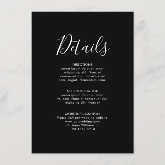 ネイビーブルー赤面ピンクローズボー結婚ホ詳細 エンクロージャーカード (正面)