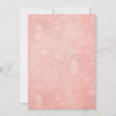 ネイビーブルー赤面ピンクローズ金ゴールドボホ結婚ズ セーブザデート (裏面)