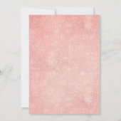 ネイビーブルー赤面ピンクローズ金ゴールドボホ結婚ズ 招待状 (裏面)