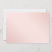 ネイビーブルー赤面ピンク金ゴールドフローラサンキューカード サンキューカード (裏面)